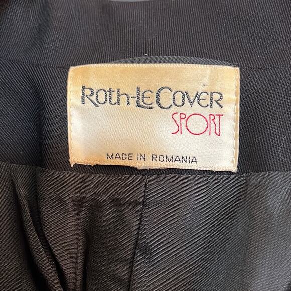Roth-leCover Black Wool Blazer. M - Picture 2 of 6